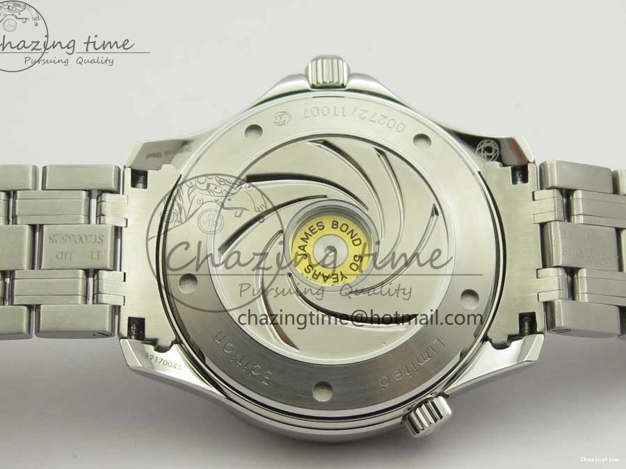 0518 Seamaster 300M Chronometer SS “007” Limited Edition OMF 1:1 Best Edition on SS Bracelet A2824 (Black Balance Wheel) V Seasonal 7952